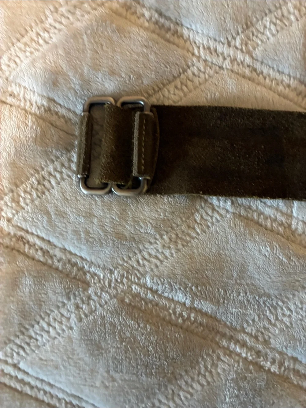 Suede Waist Tie Belt - Brown